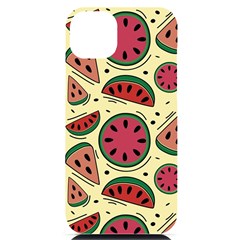 Watermelon Pattern Slices Fruit Iphone 14 Plus Black Uv Print Case by uniart180623