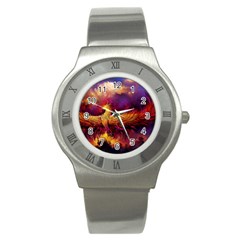 Phoenix Bird Stainless Steel Watch by uniart180623