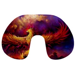 Phoenix Bird Travel Neck Pillow by uniart180623