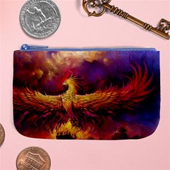 Phoenix Bird Large Coin Purse by uniart180623