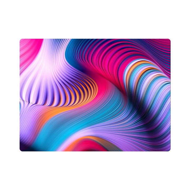 Colorful 3d Waves Creative Wave Waves Wavy Background Texture Premium Plush Fleece Blanket (Mini)