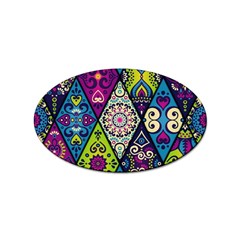 Ethnic Pattern Abstract Sticker (oval) by uniart180623