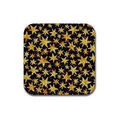 Shiny Glitter Stars Rubber Coaster (square) by uniart180623