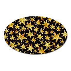 Shiny Glitter Stars Oval Magnet by uniart180623