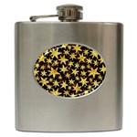 Shiny Glitter Stars Hip Flask (6 oz) Front