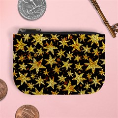 Shiny Glitter Stars Mini Coin Purse by uniart180623