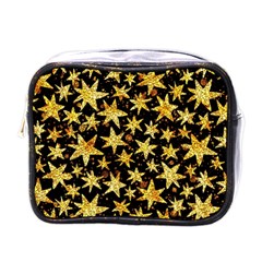 Shiny Glitter Stars Mini Toiletries Bag (one Side) by uniart180623