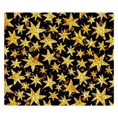 Shiny Glitter Stars Two Sides Premium Plush Fleece Blanket (small) by uniart180623