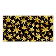 Shiny Glitter Stars Satin Shawl 45  X 80  by uniart180623