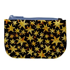 Shiny Glitter Stars Large Coin Purse by uniart180623