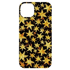 Shiny Glitter Stars Iphone 14 Plus Black Uv Print Case by uniart180623