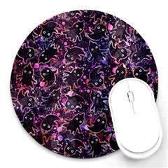 Fun Spooky Cute Ghosts Adoxali Halloween Round Mousepad by uniart180623