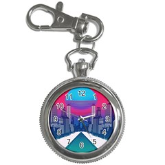 Retro Cityscape Artist Artwork Digital Art Key Chain Watches by uniart180623