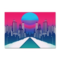 Retro Cityscape Artist Artwork Digital Art Sticker A4 (10 Pack) by uniart180623