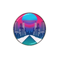 Retro Cityscape Artist Artwork Digital Art Hat Clip Ball Marker (4 Pack) by uniart180623