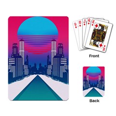 Retro Cityscape Artist Artwork Digital Art Playing Cards Single Design (rectangle)