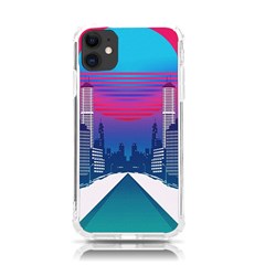 Retro Cityscape Artist Artwork Digital Art Iphone 11 Tpu Uv Print Case by uniart180623