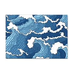 Waves Aesthetics Illustration Japanese Sticker A4 (100 Pack) by uniart180623