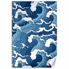 Waves Aesthetics Illustration Japanese Canvas 20  X 30 