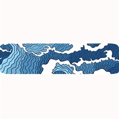 Waves Aesthetics Illustration Japanese Large Bar Mat by uniart180623