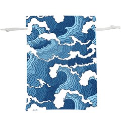 Waves Aesthetics Illustration Japanese Lightweight Drawstring Pouch (xl) by uniart180623