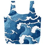 Waves Aesthetics Illustration Japanese Full Print Recycle Bag (XXXL) Back