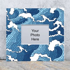 Waves Aesthetics Illustration Japanese White Wall Photo Frame 5  X 7  by uniart180623