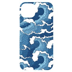 Waves Aesthetics Illustration Japanese Iphone 14 Plus Black Uv Print Case by uniart180623