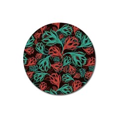 Flower Patterns Ornament Pattern Magnet 3  (round) by uniart180623