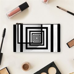 Squares Concept Design Raining Cosmetic Bag (small) by uniart180623