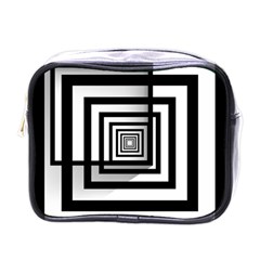 Squares Concept Design Raining Mini Toiletries Bag (one Side) by uniart180623