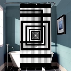 Squares Concept Design Raining Shower Curtain 36  X 72  (stall)  by uniart180623