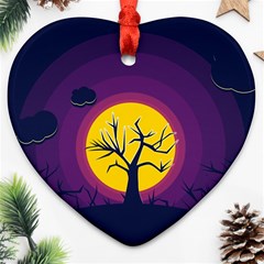 Empty Tree Leafless Stem Bare Branch Ornament (heart) by uniart180623