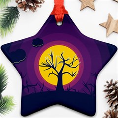 Empty Tree Leafless Stem Bare Branch Ornament (star) by uniart180623