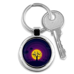 Empty Tree Leafless Stem Bare Branch Key Chain (round) by uniart180623