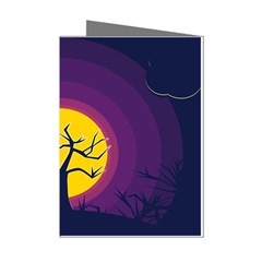 Empty Tree Leafless Stem Bare Branch Mini Greeting Cards (pkg Of 8) by uniart180623