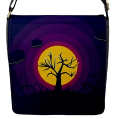 Empty Tree Leafless Stem Bare Branch Flap Closure Messenger Bag (s) by uniart180623