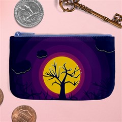 Empty Tree Leafless Stem Bare Branch Large Coin Purse by uniart180623