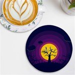 Empty Tree Leafless Stem Bare Branch UV Print Round Tile Coaster Front