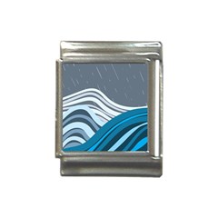 Waves Ink Abstract Texture Art Italian Charm (13mm) by uniart180623