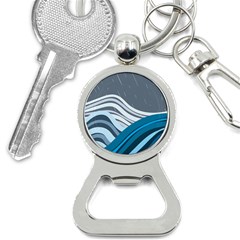 Waves Ink Abstract Texture Art Bottle Opener Key Chain by uniart180623