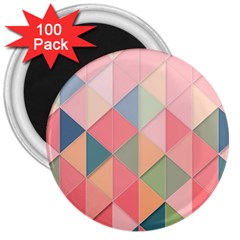 Background Geometric Triangle 3  Magnets (100 Pack) by uniart180623