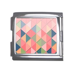 Background Geometric Triangle Mega Link Italian Charm (18mm) by uniart180623