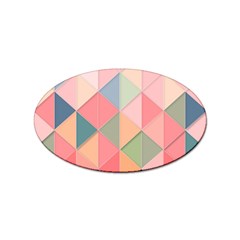 Background Geometric Triangle Sticker Oval (10 Pack)