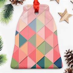 Background Geometric Triangle Bell Ornament (two Sides) by uniart180623