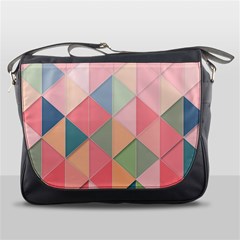 Background Geometric Triangle Messenger Bag by uniart180623