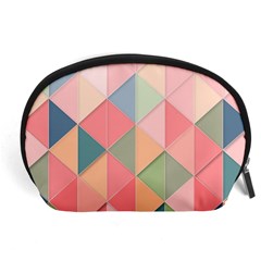 Background Geometric Triangle Accessory Pouch (large) by uniart180623