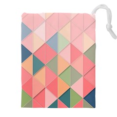 Background Geometric Triangle Drawstring Pouch (4xl) by uniart180623