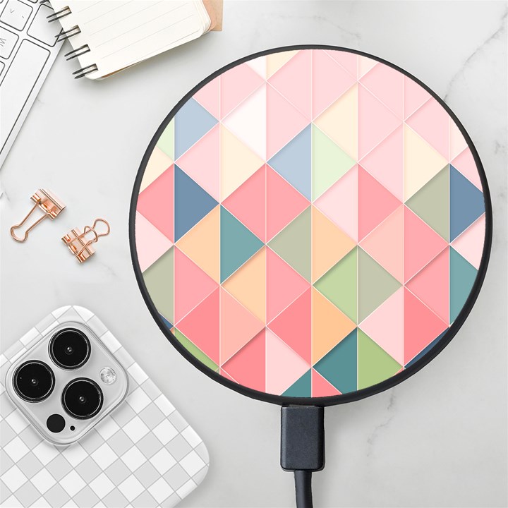 Background Geometric Triangle Wireless Fast Charger(Black)