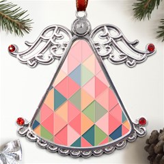 Background Geometric Triangle Metal Angel With Crystal Ornament by uniart180623